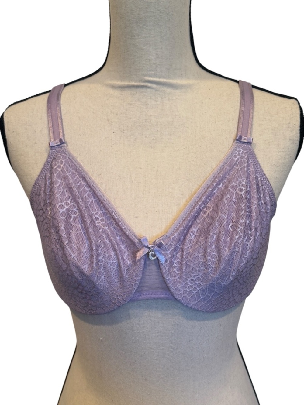 Chantelle C Magnifique Lavender Lace Bra Minimizing Effect 34D NWT